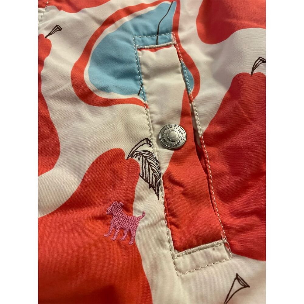 Mini Boden Hooded Rain Jacket Pear Print Size 7-8 Multicolor - Picture 3 of 6